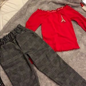 Justice kids J’Adore ribbed long sleeve and pants